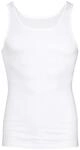 mey Dry Cotton Unterhemd, Baumwolle, breite Tr&auml;ger, f&uuml;r Herren, wei&szlig;, 5