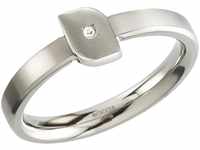 BOCCIA® Damen Ring, Titan mit Diamant, ca. 0,005 Karat, silber, 54