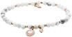 FOSSIL Damen Armband "JA6934791", Edelstahl mit Howlith, wei&szlig;, ros&eacute;gold