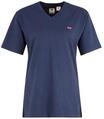 Levi's&reg; T-Shirt, V-Ausschnitt, Logo-Stickerei, uni, f&uuml;r Herren, blau, S