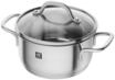 ZWILLING Bratentopf, Glasdeckel, silber