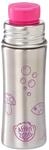 Affenzahn Trinkflasche "Eule", Edelstahl, 330 ml, grau|pink