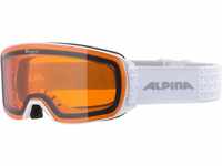 ALPINA Skibrille "Nakiska", Fogstop, Panoramascheibe, weiß, OneSize