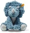Steiff Kuscheltier "Dixi Triceratops", sitzend, blau