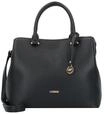 L.CREDI Henkeltasche, Bodenn&auml;gel, Emblem, f&uuml;r Damen, schwarz, 99