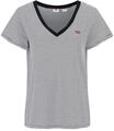 Levi's&reg; T-Shirt, V-Ausschnitt, Patch, Logo, Streifen, f&uuml;r Damen, wei&szlig;, S
