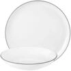 Seltmann Weiden Tafel-Set "Lido", 12-teilig, &Oslash; 26 cm, 21 wei&szlig;|schwarz