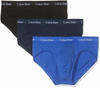 Calvin Klein Hip Briefs, 3er-Pack, Logo-Bund, für Herren, blau, S