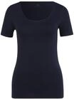 mey T-Shirt Cotton Pure, U-Ausschnitt, f&uuml;r Damen, blau, 40
