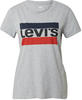 Levi's® T-Shirt, Logo-Print, Rundhals-Ausschnitt, für Damen, grau, M
