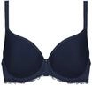 mey Luxurious B&uuml;gel-BH, Au&szlig;entr&auml;ger, Spitzen-Details, f&uuml;r Damen, blau, 75B