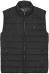 Marc O'Polo Herren Steppweste - Woven Outdoor Vest, Stehkragen, Zipper, uni, schwarz,