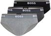 BOSS Slip, 3er-Pack, Baumwolle, f&uuml;r Herren, grau, L
