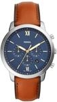 FOSSIL Herren Chronograph "FS5453", SILBER/BRAUN