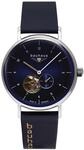 IRON ANNIE Herren Automatikuhr "Bauhaus Edition 2166-3", silber/blau, OS
