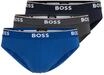BOSS Slip, 3er-Pack, Baumwolle, f&uuml;r Herren, blau|grau, L