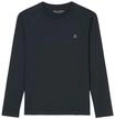 Marc O'Polo Herren Longsleeve - Small-Logo, Shaped Fit, Baumwolle, Logoprint, uni,