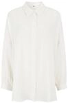 ONLY&reg; Hemdbluse, Bio-Baumwolle, Strukturen-Optik, f&uuml;r Damen, wei&szlig;, S