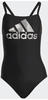 adidas Badeanzug, Logo-Print, Raceback, für Damen, schwarz, 36
