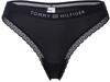 TOMMY HILFIGER Tonal Logo Lace String, Spitze, einfarbig, für Damen, schwarz,...