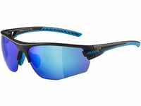 Alpina Tri-Effect 2.0 HR Sportbrille mit Wechselscheiben (Farbe: 331 black/cyan matt,