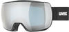 uvex Compact Fullmirror Skibrille (Farbe: 2230 black mat, mirror silver/blue (S2))