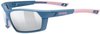 uvex Sportstyle 225 Sportbrille (Farbe: 4316 blue/mat rose, mirror silver (S3))