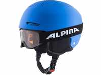 Alpina Zupo Set Skihelm + Skibrille Piney (Größe: 48-52 cm, 80 blue matt inkl.