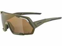 Alpina Rocket Q-Lite Sportbrille (Farbe: 071 olive matt, Scheibe: bronce mirror (S3))