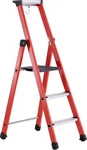 Zarges Stufenstehleiter 4 Stufen, GFK Gesamt-H.1650mm Kunststoff-Ablageschale