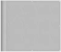 vidaXL Balkon-Sichtschutz Hellgrau 90x600 cm 100 % Polyester-Oxford