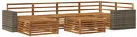 vidaXL Outdoor-Sofagarnitur 7 pcs Natur