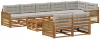 vidaXL Outdoor-Sofagarnitur mit Kissen 9 pcs