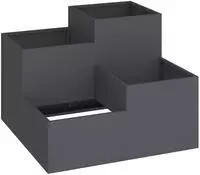 vidaXL Gartenblumentopf Anthrazit 100 x 100 x 60 cm Stahl