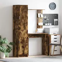 vidaXL Schreibtisch 2 pcs Ger&auml;ucherte Eiche