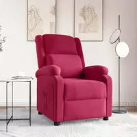 vidaXL Relaxsessel Weinrot Samt