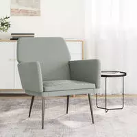 vidaXL Sessel Hellgrau 62x79x79 cm Samt
