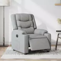 vidaXL Relaxsessel Elektrisch Hellgrau Stoff