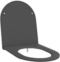 vidaXL Toilettensitz Anthrazit 47 x 36 x 3,4 cm Duroplast