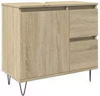 vidaXL Badschrank Sonoma-Eiche 65x33x60 cm Holzwerkstoff