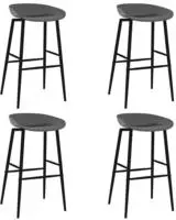 vidaXL Barhocker 4 Stk. Grau