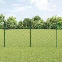 vidaXL Kettenzaun mit Pfosten 25 x 1,5 m (B x H) Feuerverzinkter Stahl
