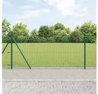 vidaXL Geschwei&szlig;ter Drahtzaun mit Betonfundament 10 x 0,8 m (B x H)