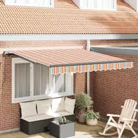 vidaXL Ausziehbare Markise Mehrfarbig 300 x 250 cm
