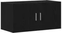 vidaXL Wandschrank Schwarz Eichen-Optik 80x39x40 cm Holzwerkstoff
