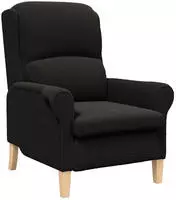 vidaXL Sessel Schwarz Weiches Sherpa-Gewebe