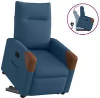 vidaXL Relaxsessel mit Aufstehhilfe Blau Stoff