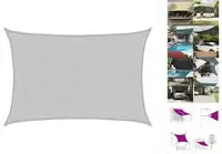 vidaXL Sonnensegel Hellgrau 2,5x2 m 100% Polyester Oxford