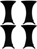 vidaXL Stehtischhussen 4 Stk. &Oslash; 60 cm Schwarz Stretch
