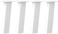 vidaXL Couchtischbeine 4 Stk. Wei&szlig; 30 cm Stahl